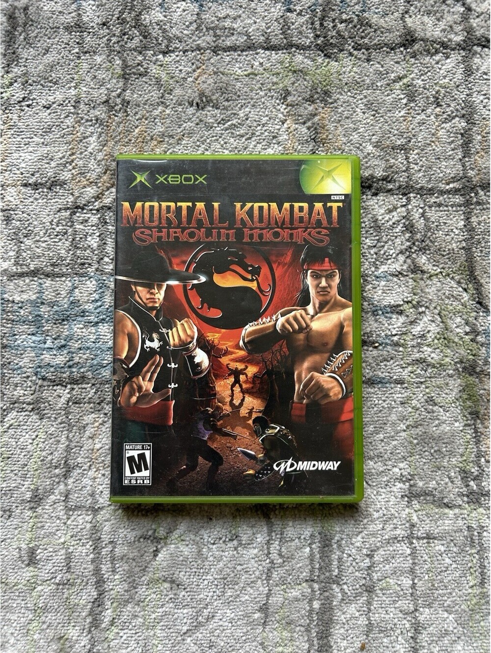 Mortal Kombat Shaolin Monks Game & Case Microsoft Xbox Original OG No Manual